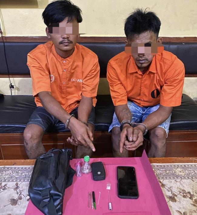 Dua Pelaku Narkoba di Gulung Polsek Tapung Hulunya