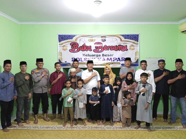 Buka Puasa Bersama dan Santunan Anak Yatim, Silaturahmi Kemeriahan Ramadhan di Polsek Kampar