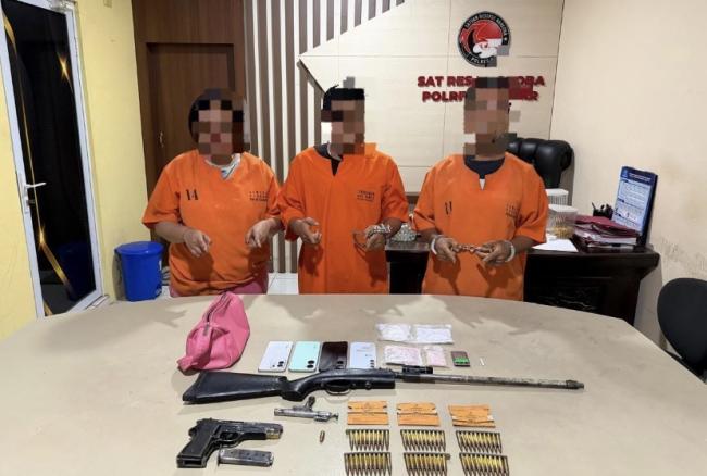 Hebat! Polres Kampar Ungkap Kasus Narkoba, Sita Sabu dan Dua Senjata Api Rakitan